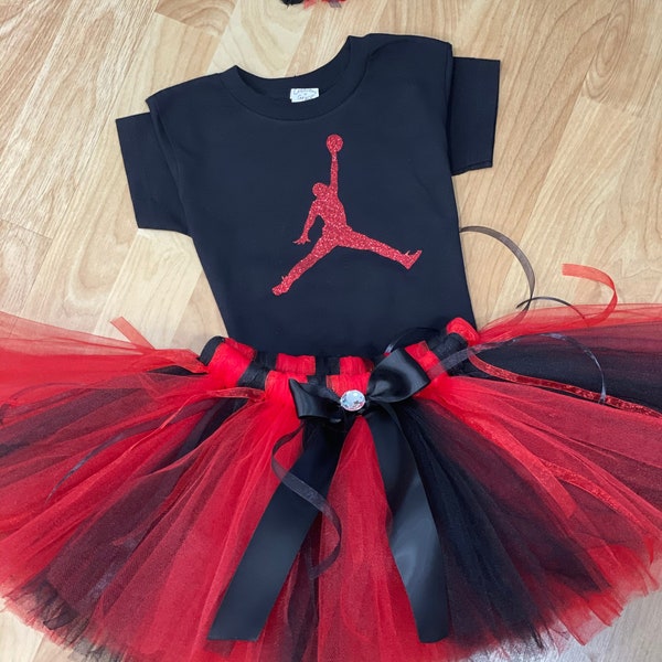 Sports Inspired Basketball Girls Michael Jordan Outfit TUTU Dress Set