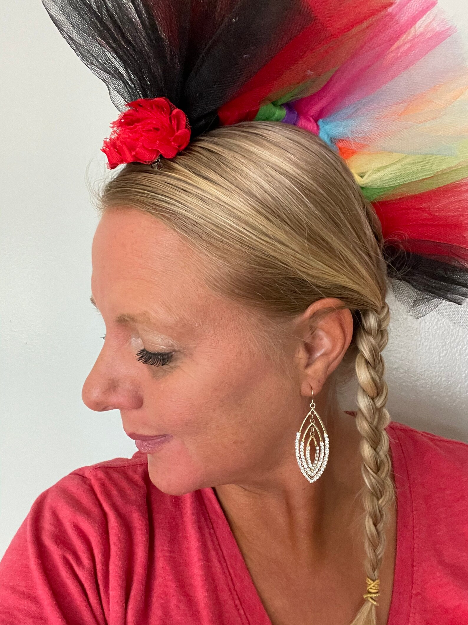 Ready to Ship Rainbow Queen Barb Mohawk Princess Rock Troll Etsy