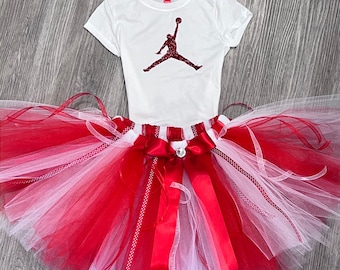 Ready to ship Jordan jumpman Birthday Tutu  Birthday Set Sizes Newborn, 3 m,  6-12m, 12-24m, 2T, 3T, 4T, 5 yr, 6 yr, 7 yr,