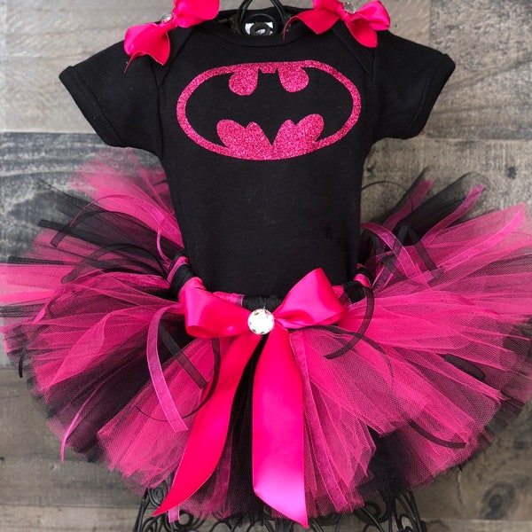 Ready to Ship Bat Girl PRINCESS inspired TUTU Set Newborn, 3-6 m, 6-12 m 12-24 m 2T,3T