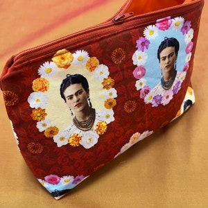 Rust Frida Floral Cosmetic Bag