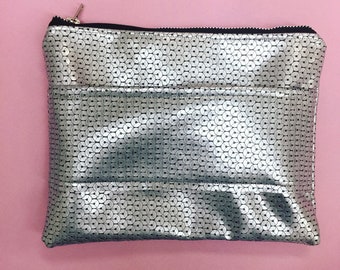 Kristin Matte Sequin Strap vinyl Handbag