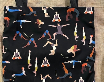 Yoga Print Tote Bag