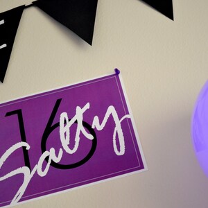 Salty Sixteen! Party Decorations - PURPLE