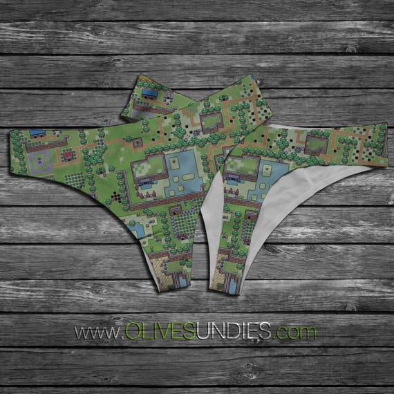 Zelda Map Underwear / Retro Zelda Undies / 8Bit Zelda Etsy
