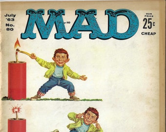 MAD Magazine, Humor, Comic Book, EC Comics, Spy VS Spy, No 80, July 1963