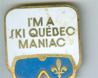 Quebec Ski Maniac Canada Pin