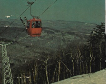 Killington Postcard, Gondola, Skiing, Ski Slope, 1970s