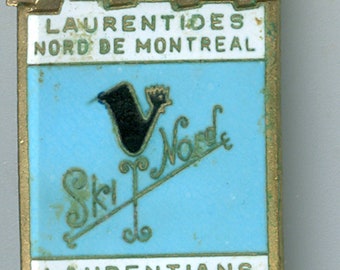 Vintage Laurentians North of Montreal Canada 1970s Ski Pin