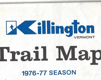 Vintage 1976-77 Killington Trail Map