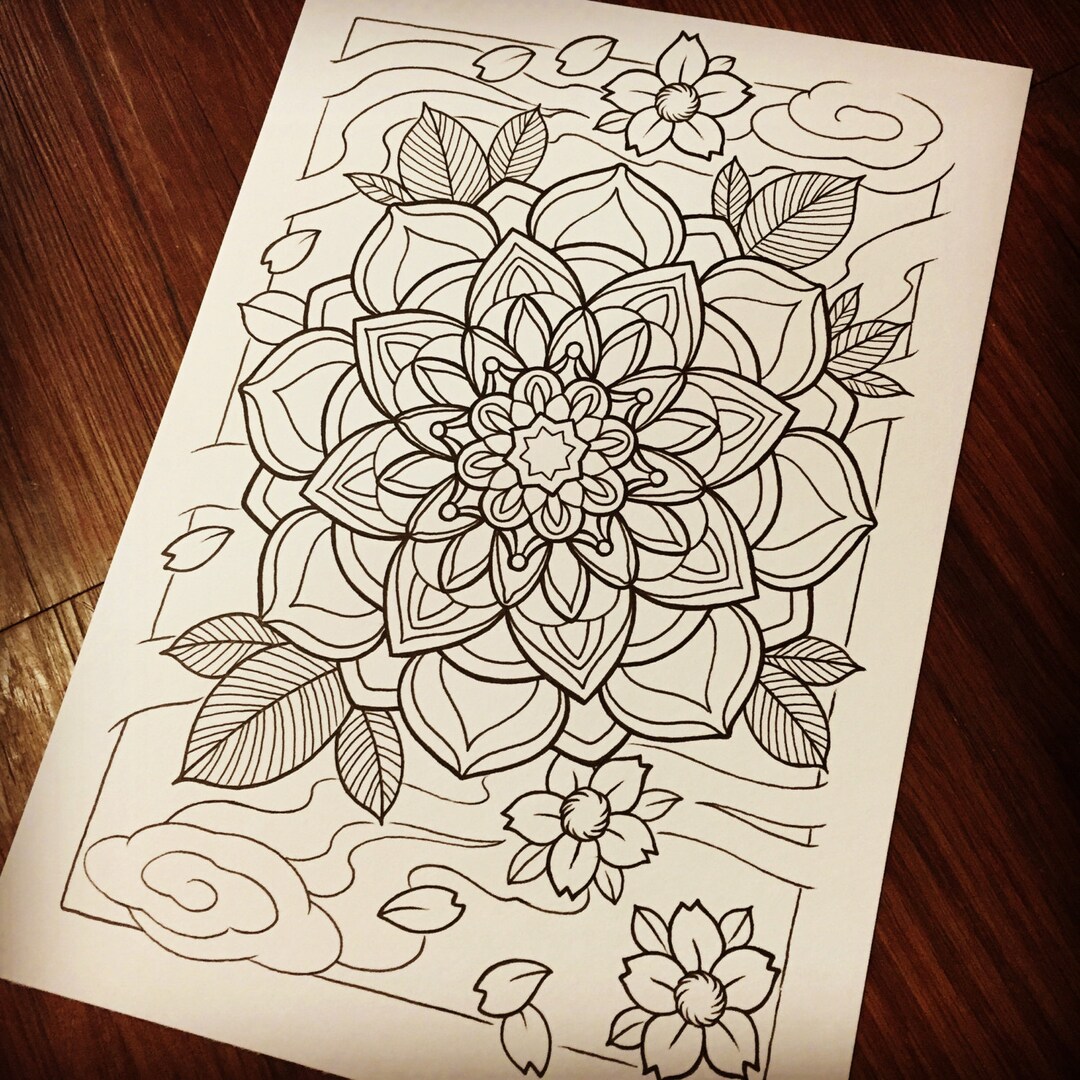 Mandala Printable Coloring Page - Etsy
