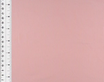 YUMMY RIB 4x2 in Pink, Polyester Spandex Rib Knit, Soft Pink Rib Knit, Sold by the half yard