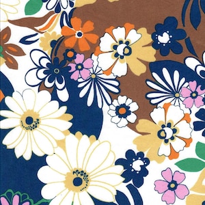 NEW! 100% Silk Chiffon Pucci Inspired Fabric Pink Blue Floral By The Yard