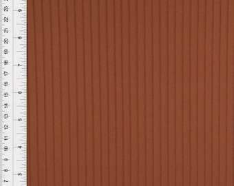 YUMMY RIB 8x3 in New Rust, Polyester Spandex Rib Knit, Dark Brown Red Orange Rib Knit, Sold by the half yard