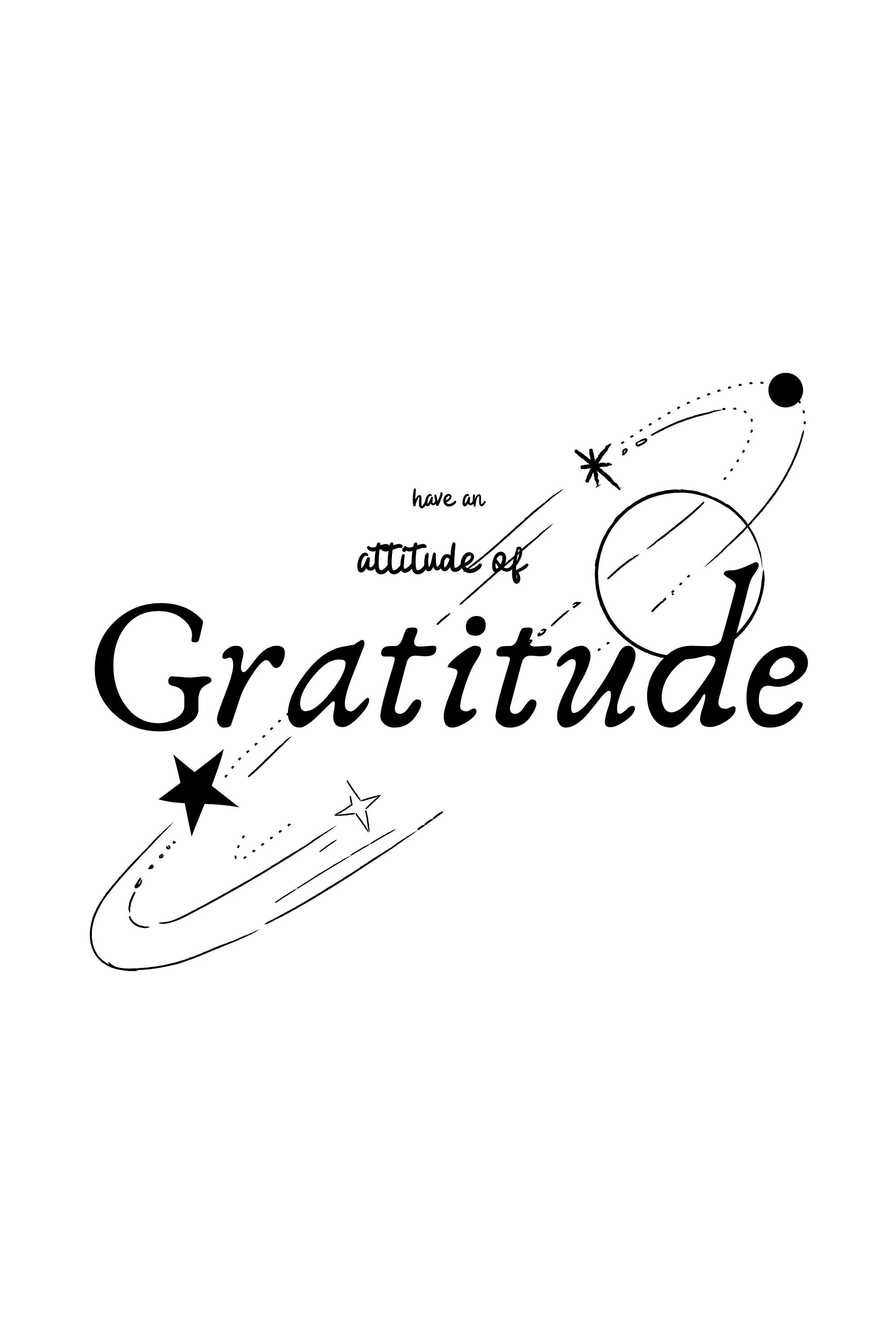 GRATITUDE Quote Poster Wall Art Digital Download PDF Happy Etsy