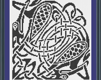 Heron Celtic Cross Stitch Pattern