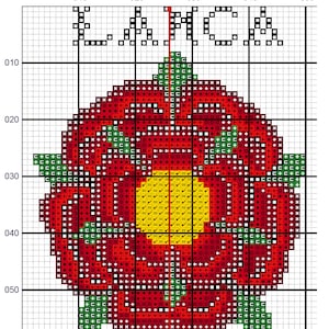 Tudor Rose & War of the Roses Cross Stitch Bell Pull image 4
