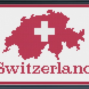Switzerland Map outline pack - Cross Stitch Patterns