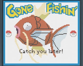 Gone Fishin' - Magikarp Cross Stitch