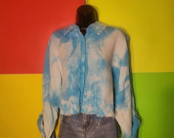FlyDyes Vintage Acid Wash Crop Tops