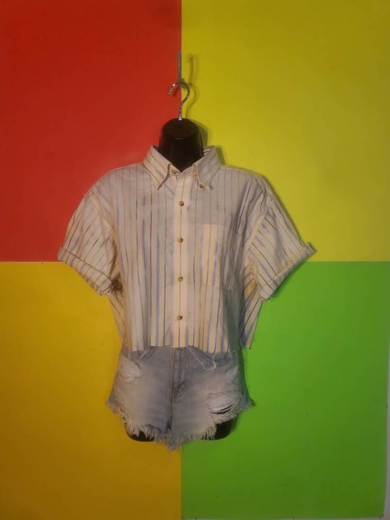 FlyDyes Vintage Acid Wash Crop Button Ups