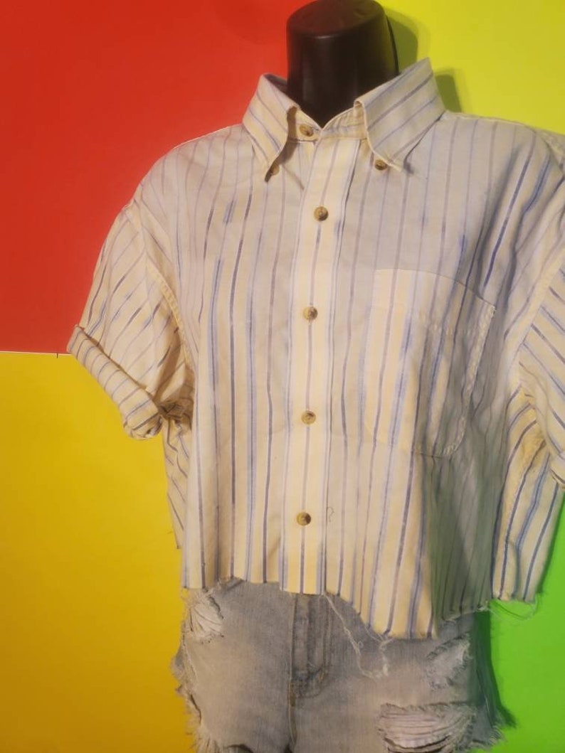FlyDyes Vintage Acid Wash Crop Button Ups