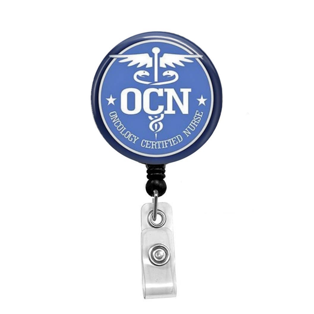 Oncology Certified Nurse Badge Reel Retractable ID Badge Etsy