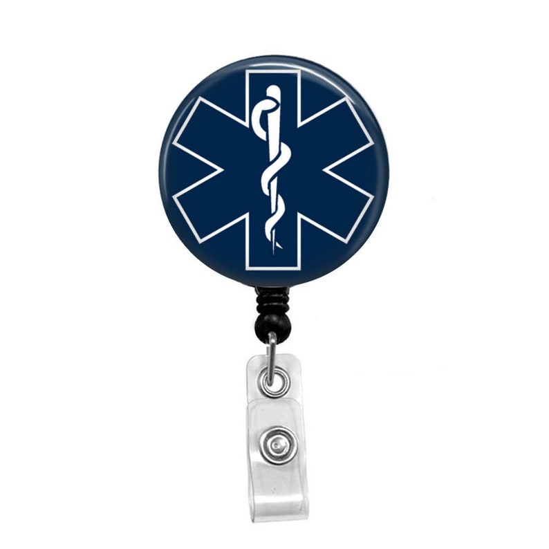 EMS Large Symbol Retractable Badge Holder Badge Reel Etsy