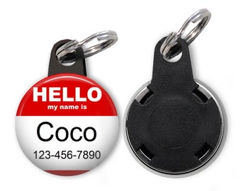 Hello My Name is Cat Tag - Etsy