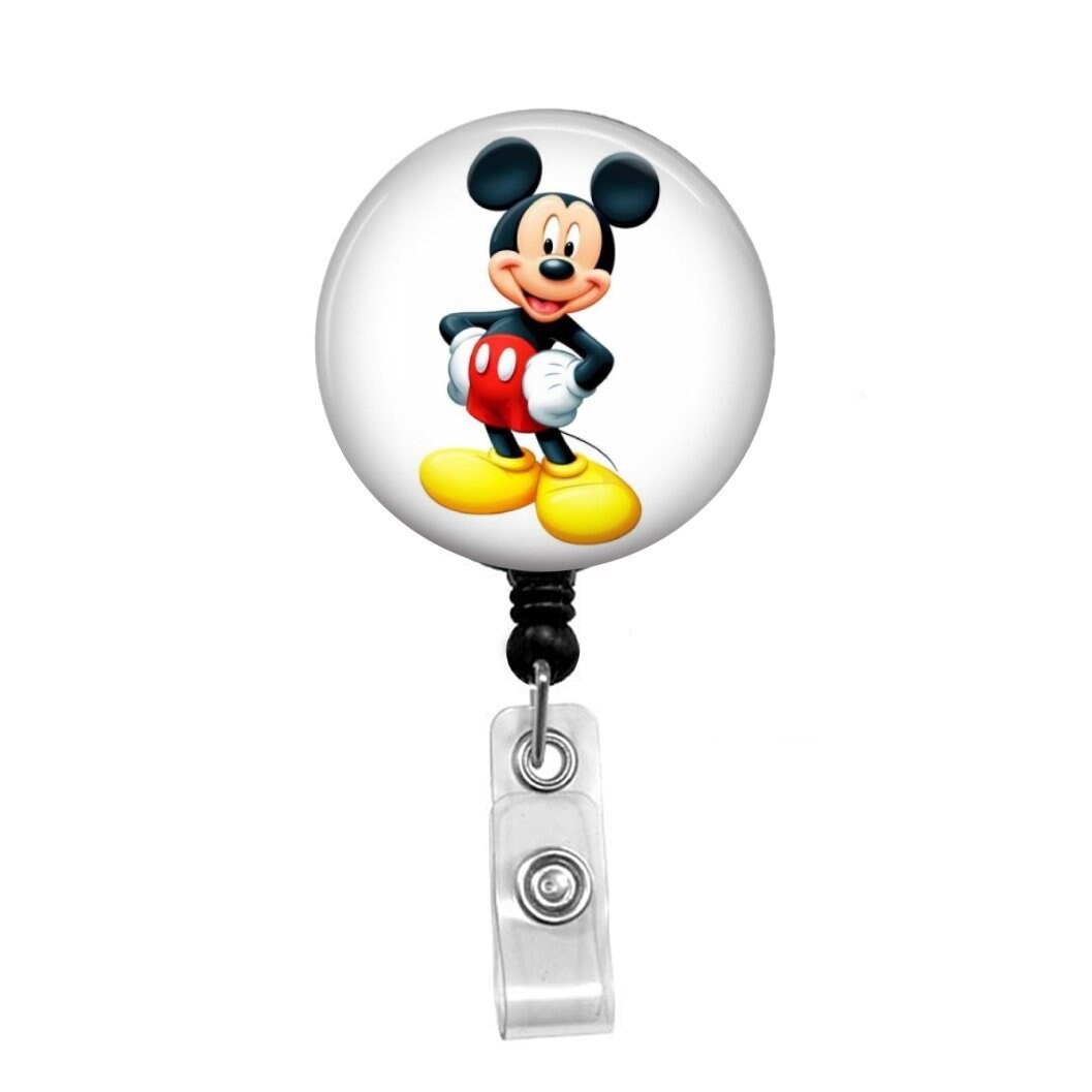 Mickey Mouse - Retractable Badge Holder - Badge Reel - Lanyards - Stethosco...