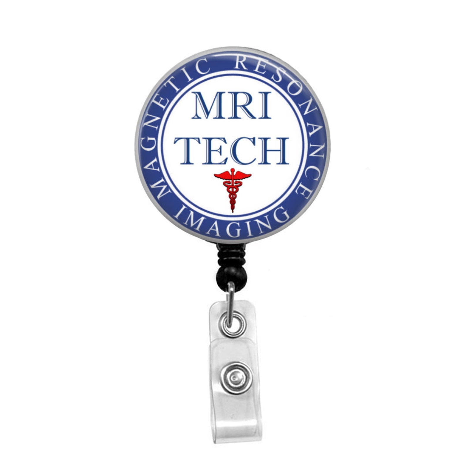 MRI Tech Retractable Badge Holder Badge Reel Lanyards Etsy