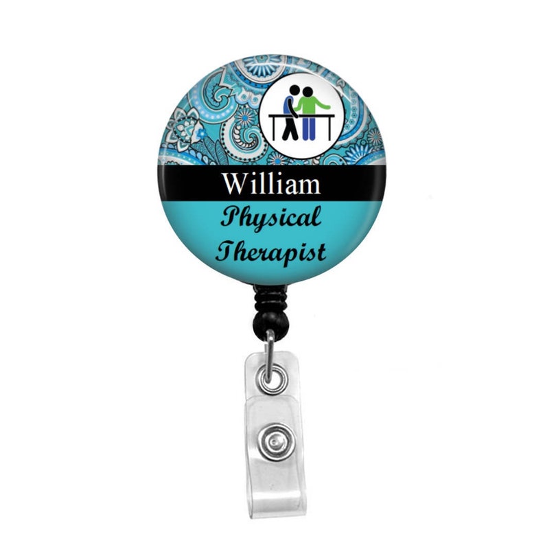 Physical Therapist Personalized ID Badge Retractable Badge Etsy