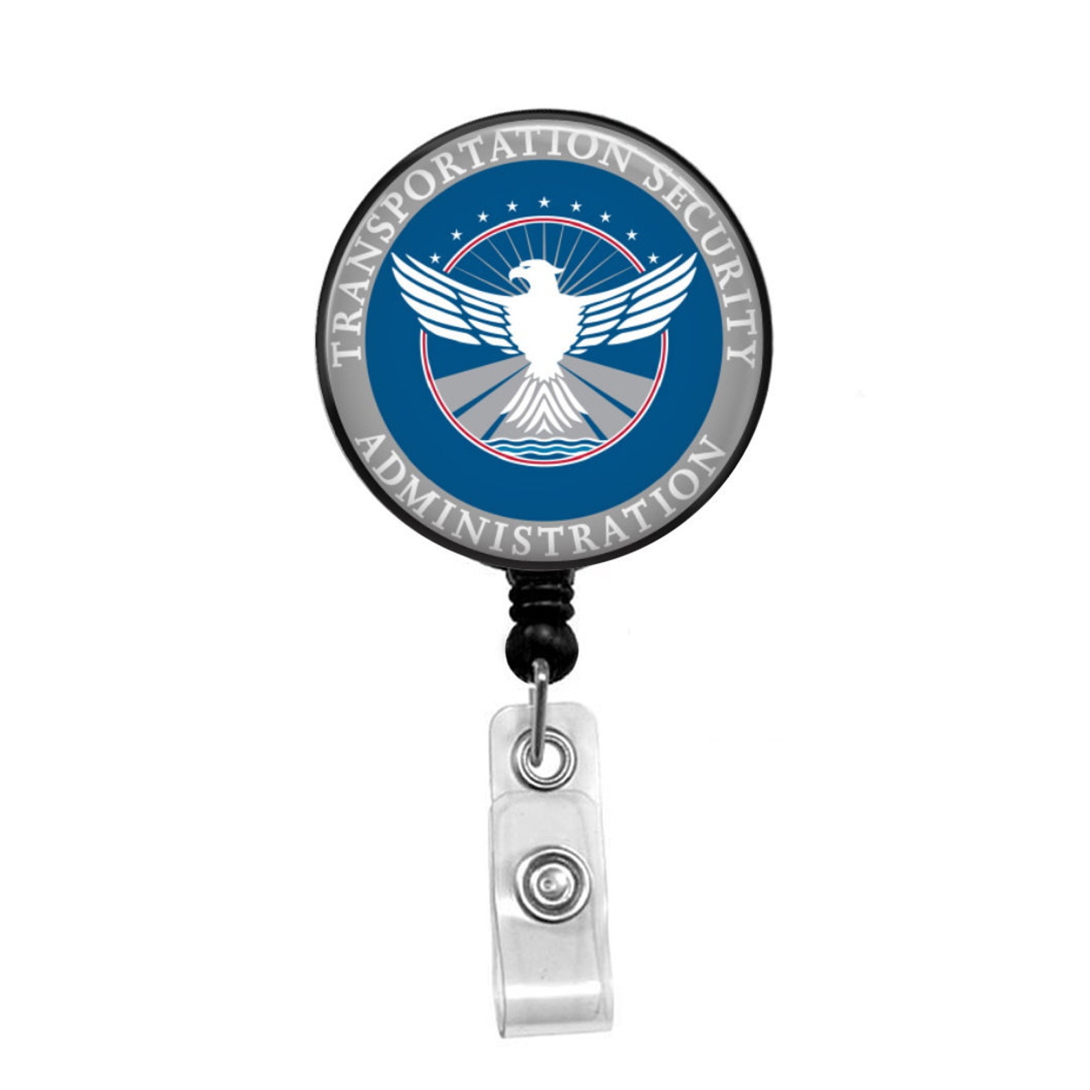 TSA Retractable Badge Holder Badge Reel Lanyards - Etsy