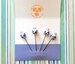 Straight Pins with Blue Flowers on White Ceramic Pearl. These Decorative Pins make a Great Gift for Stitchers, Quilters, Garden Lovers 