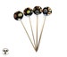 Black Czech Glass Quilting Pins |  Handmade Decorative Sewing Pins | Cute Quilting Pin, Scrapbooking Pin, Straight Pins | Gift, Pincushion 