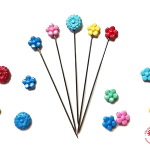 Tuinnaaispelden met kleur metalen bloemen. Deze decoratieve pins zijn een geweldig cadeau voor stiksters, quilters, tuinquiltspelden