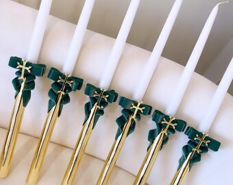 Velas de bautizo cónicas atemporales