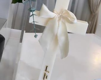 Vela de cruz para bautizo