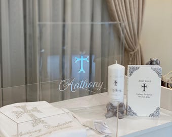 Juego de 4 piezas personalizado para bautizo o bautismo en armenio