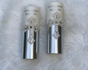 Vela de bautizo personalizada
