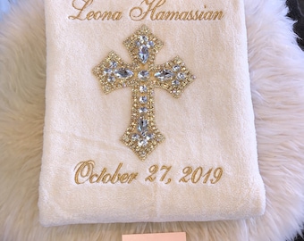 Ivory Christening\Baptism Towel