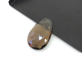 スモーキークォーツ宝石：ローズカット、フリーフォーム、13～15 mm、9