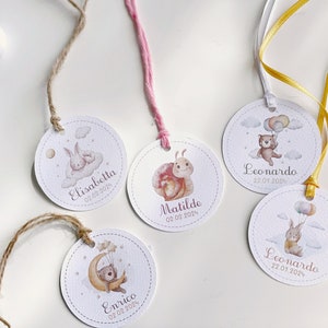 Set of 10 Round Cards, Favors and Confetti for Small Animals