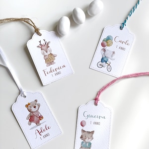 Se 10 Bigliettini per Bomboniere Confetti Baby Animaletti