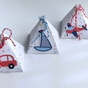 10 Scatoline Confetti Piramide Mezzi di Trasporto