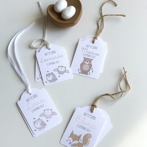 Set 10 Bigliettini per Bomboniere Animaletti del bosco