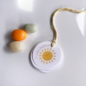 Set 10 Bigliettini per Bomboniere Sole