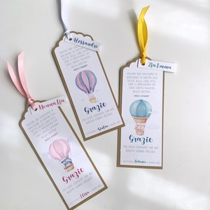 10 Pastel Hot Air Balloon Thank You Placeholders