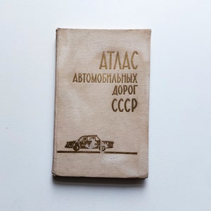 Antiguo libro de atlas de carreteras Mapas de carreteras soviéticas Guía de carreteras de la URSS Atlas de conductores vintage