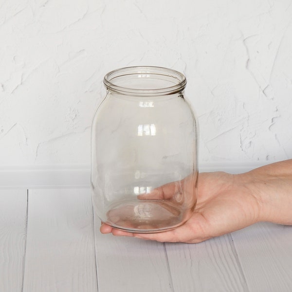 Glass Jar Vase Etsy